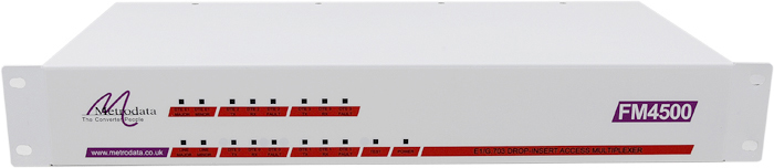 Front: FM4500 Fractional E1 G.703/G.704 to E1 + Multiple X.21/V.35 Multiplexer