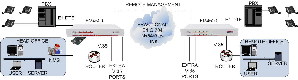 FM4500 remote management using LM1100 and datalink