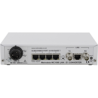 Rear: WC1000 DC LAN Extension over an E1 2Mbps G.703 leased line